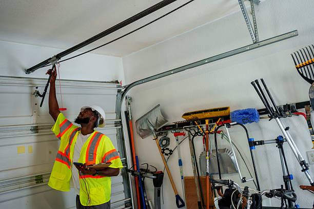 Professional Garage Door Panel Replacement technician working in Flat Rock, MI